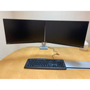 Dual LCD Monitor Desk Mount Stand Fully Adjustable fits 2 Two Screen up to 27" (PRE-OWNED)